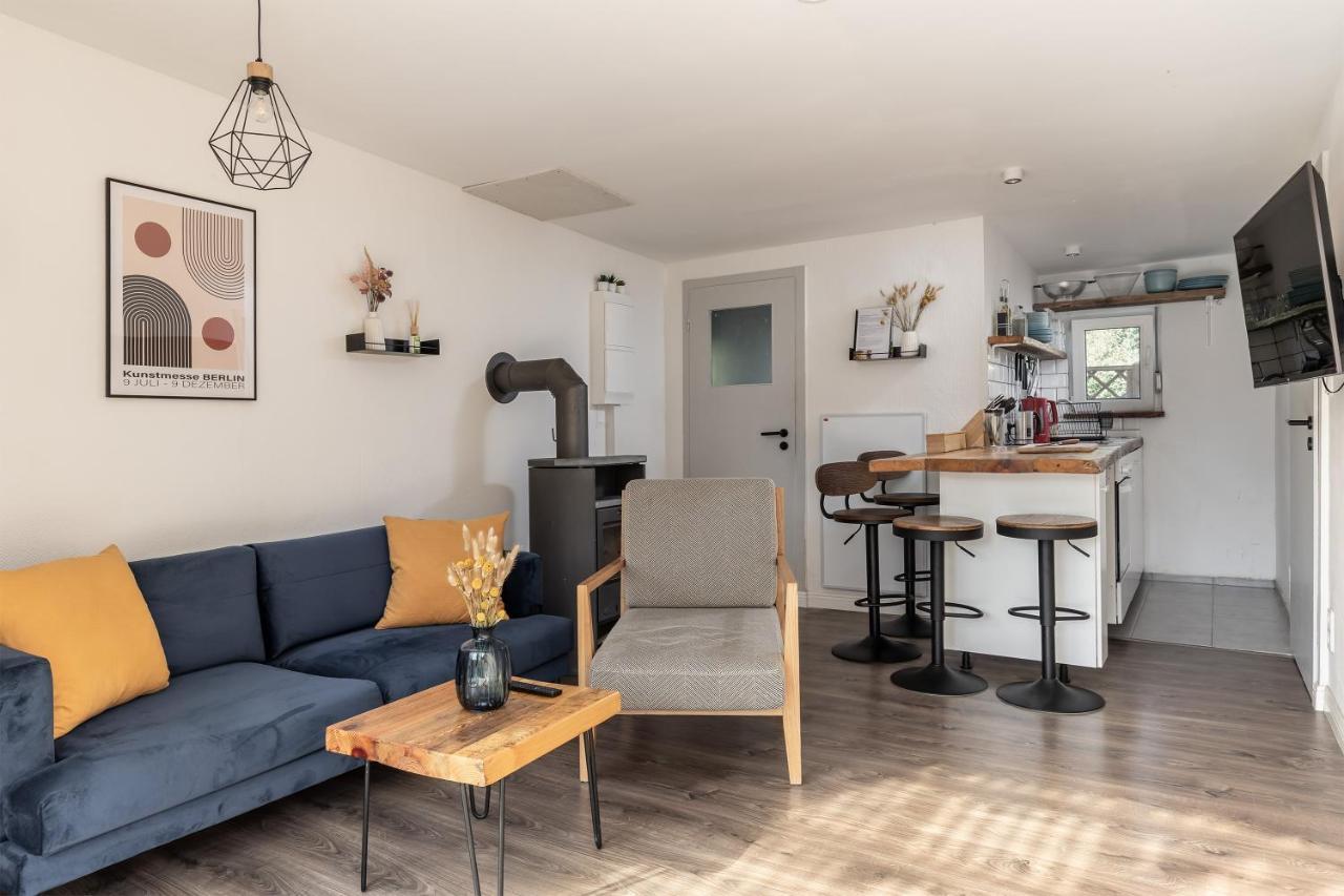 יואכימסטאל Am Grimnitzsee Gemutliches Tiny House Bungalow Mit Sauna Und Kamin מראה חיצוני תמונה